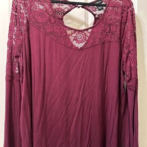 Wine too with bell sleeves